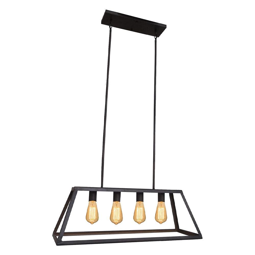 Jeremy 60-Watt 4 Light Black Candlestick Pendant Light PTL48-OR - The ...