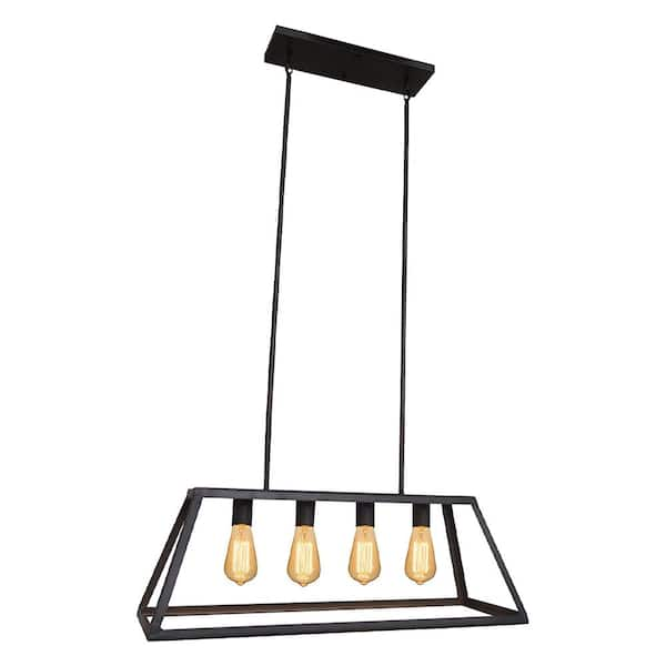 Unbranded Jeremy 60-Watt 4 Light Black Candlestick Pendant Light