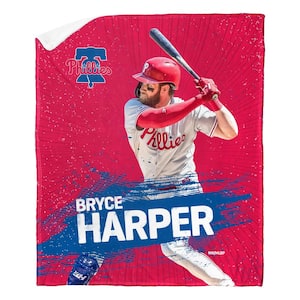 MLB Phillies Bryce Harper Silk Touch Sherpa Multicolor Throw