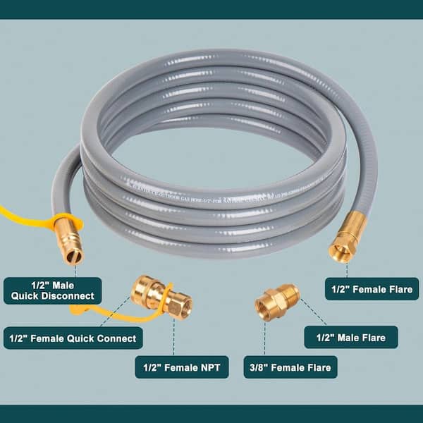 710-0003 Natural Gas Conversion Kit for KitchenAid Grill 12 ft. 1/2 in. NG Hose Propane To Natural Gas Conversion