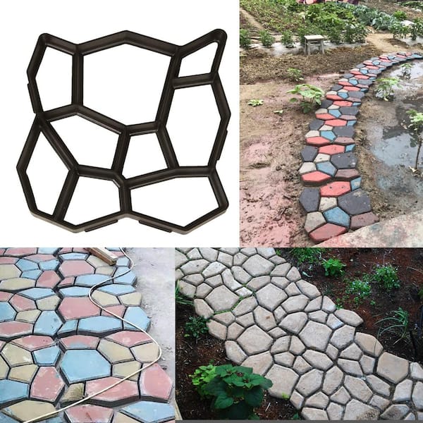 Yard Elements Concrete Stepping Stone Molds Reusable DIY Paver Pathway  Maker for Gardens, Walkways, Outdoor Patios (Mold 6) 01-0760 - The Home  Depot