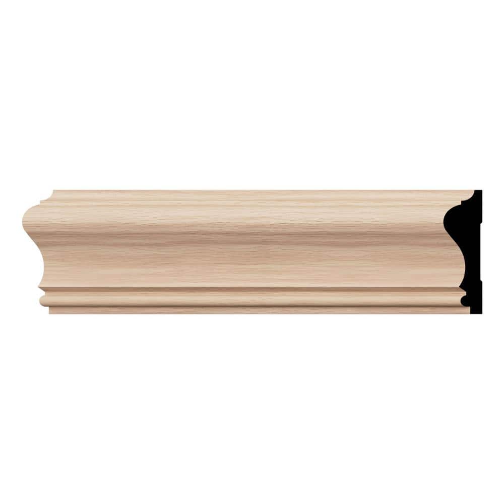 Red Oak Solid Hardwood Chair Rail Moulding, 96" Length