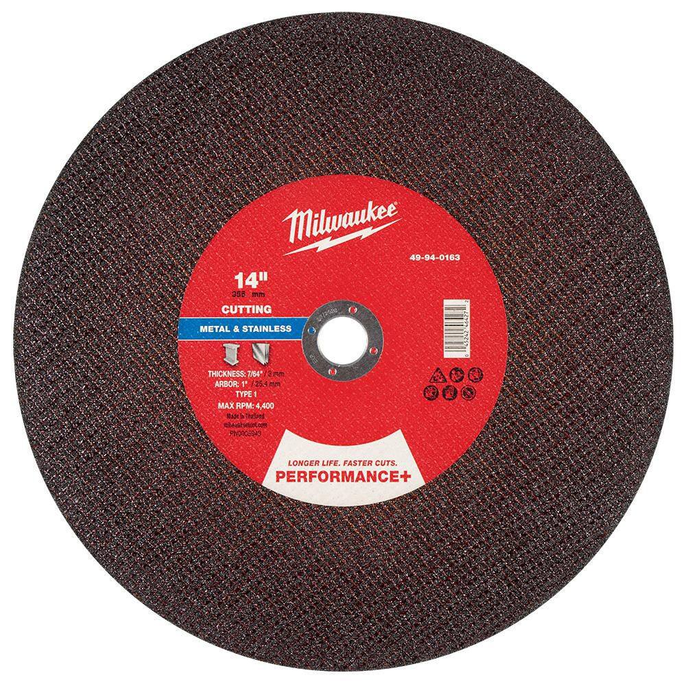 14 in. x 7/64 in. x 1 in. Performance Plus Metal Cut Off Wheel - Type 1 price history on PriceWatchPro