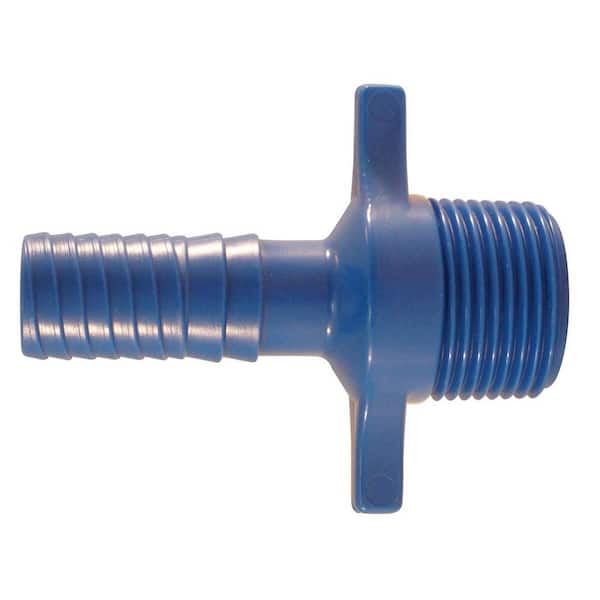 Apollo 1/2 in. Barb Insert Blue Twister Polypropylene x 3/4 in. MPT Adapter Fitting