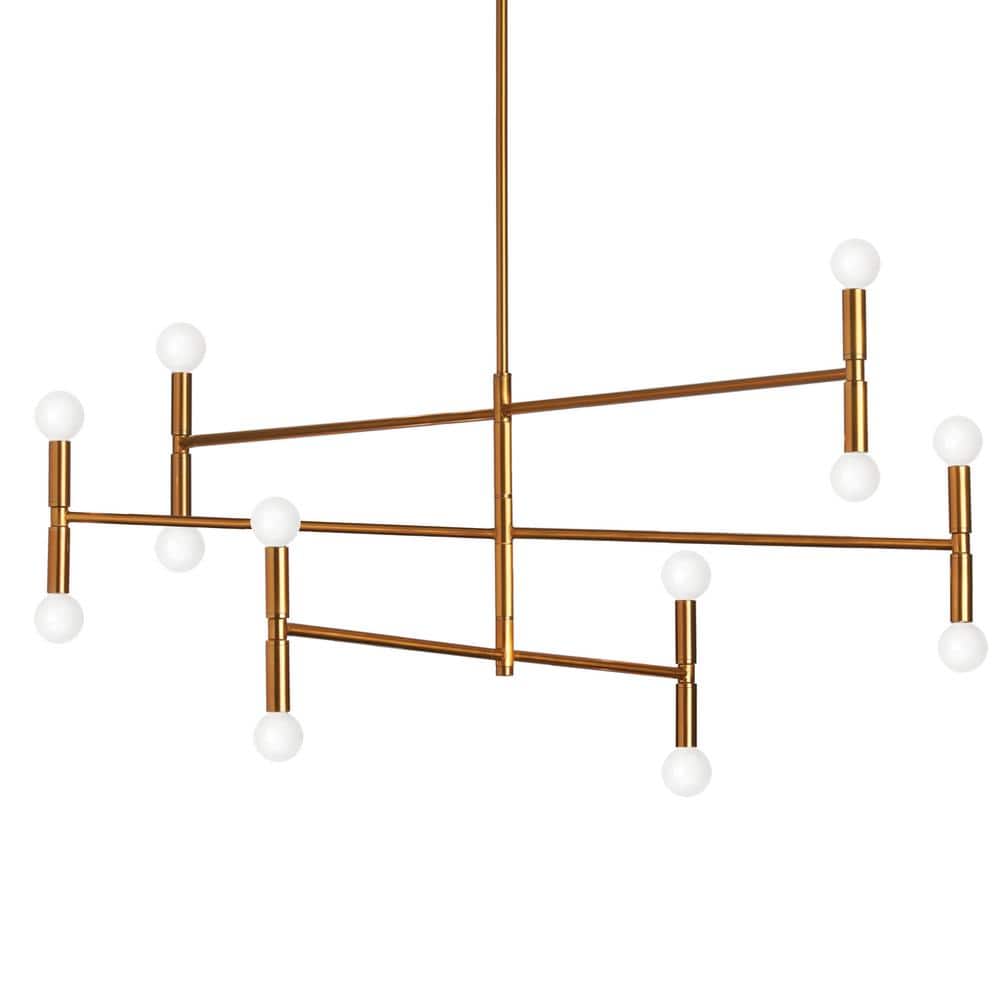 Ava 12-Light Vintage Bronze Incandescent Chandelier