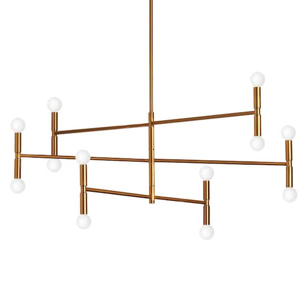 Dainolite Ava 12-Light Vintage Bronze Incandescent Chandelier