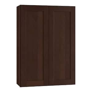 Franklin Stained Manganite Plywood Shaker Assembled Wall Kitchen Cabinet Soft Close 27 in W x 12 in D x 42 in H