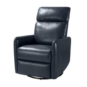 Quincy Navy Swivel Chair with Metal Base