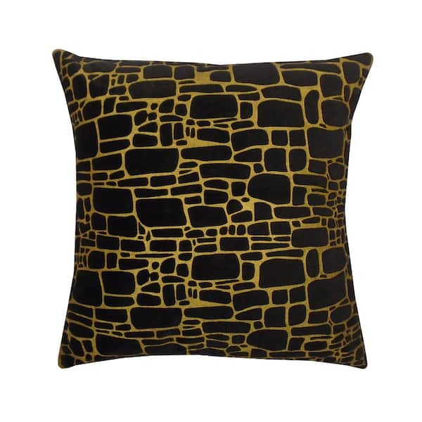 Black gold throw collection pillows