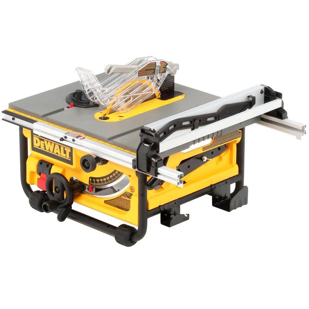 Site-Pro Modular 10 DEWALT Saw Site System in. with The Job - 15 DW745 Amp Guarding Corded Depot Table Compact Home
