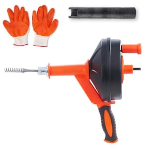 Drain Auger 25 ft., Plumbing Snake with Drill Attachment, Plumbers Snake Drain Clog Remover for Bathroom Shower Sink