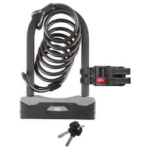 Shackle U-Lock with Spiral Cable