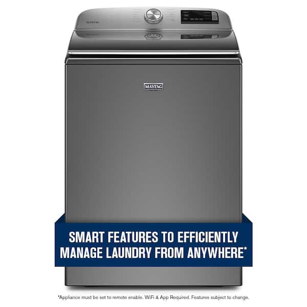 Maytag 4.7 cu. ft. Smart Capable Metallic Slate Top Load Washing Machine with Extra Power and Deep Fill Option