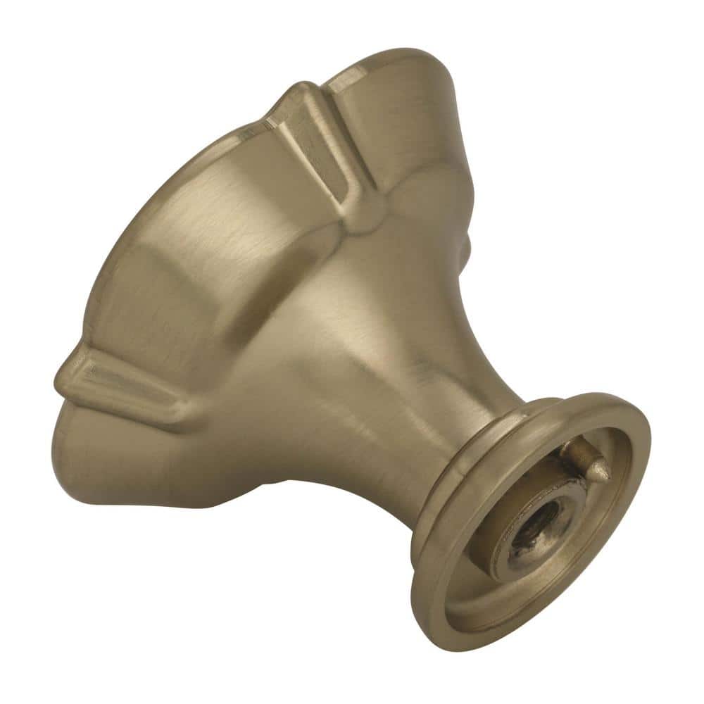Golden Champagne Square Cabinet Knob with Mounting Hardware