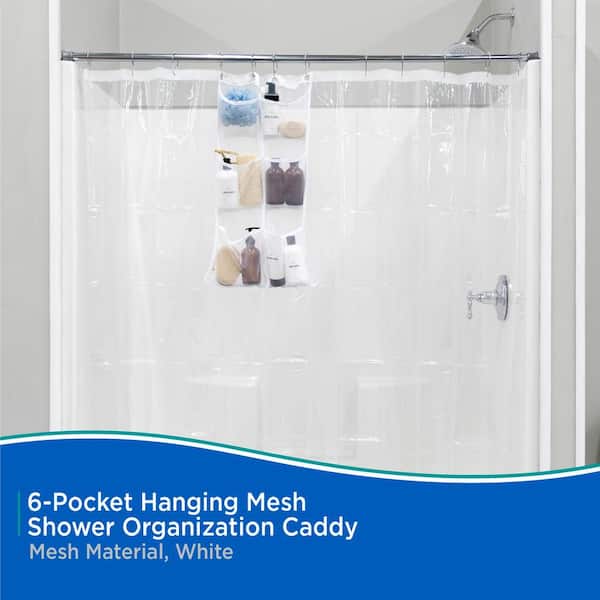 Kenney 26-in H Composite White Hanging Shower Caddy Kenney 26-in H Composite White Hanging Shower Caddy