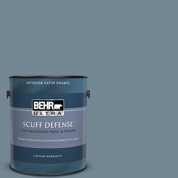 BEHR ULTRA 1 gal. Home Decorators Collection #HDC-AC-24 Lyric Blue Extra Durable Satin Enamel Interior Paint & Primer