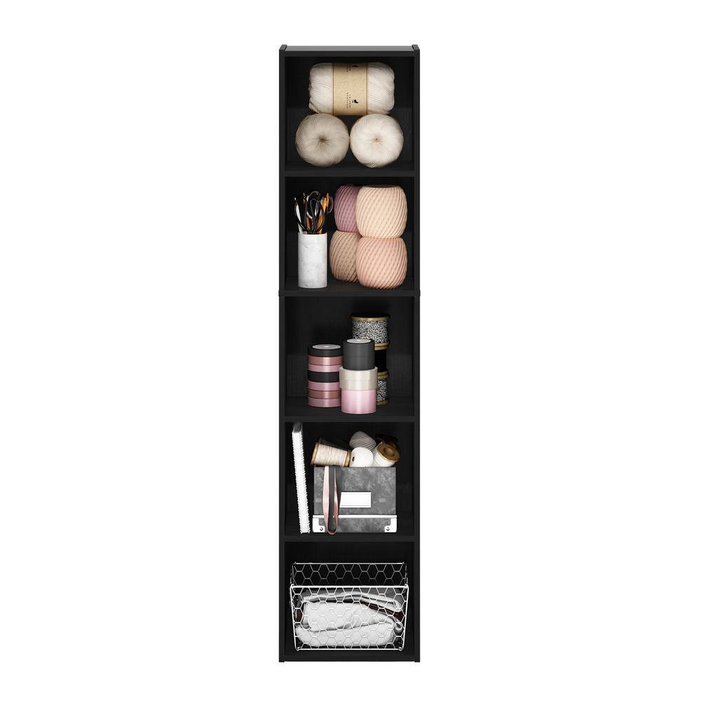 Blackwood 5-Tier Rectangular Freestanding Bookcase