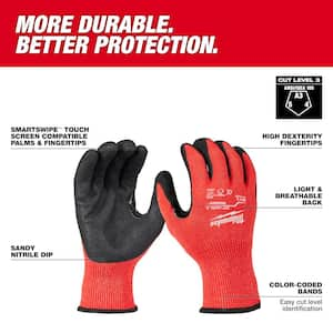 2X-Large Red Level 3 Cut Resistant Nitrile Dipped Gloves