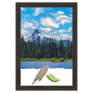 Opening Size 24 in. x 36 in. Shipwreck Greywash Narrow Picture Frame