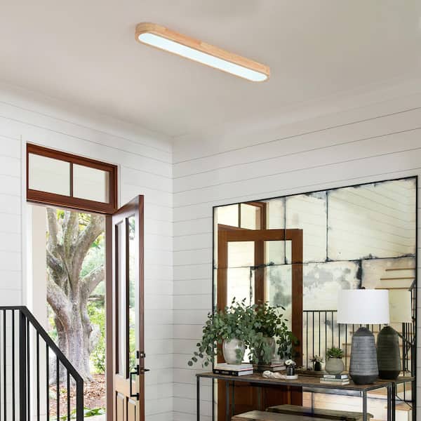 aiwen 37.4 in. 46-Watt Modern White Integrated LED Flush Mount