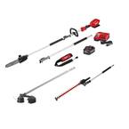 M18 FUEL 10 in. 18V Lithium-Ion Brushless Electric Cordless Pole Saw Kit with String Trimmer & Hedge Trimmer Attachments