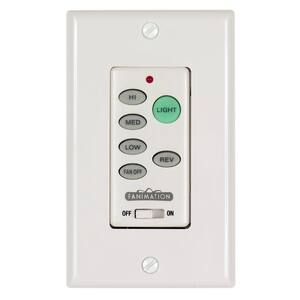 3-Speed Wall Control Reversing Switch, White