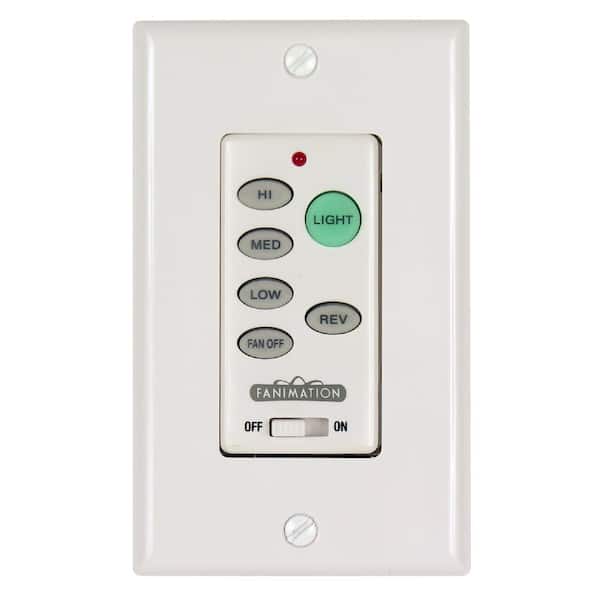 FANIMATION 3-Speed Wall Control Reversing Switch, White