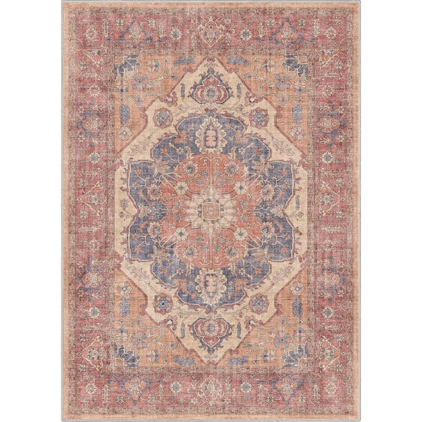Well Woven Red 3 ft. 3 in. x 5 ft. Apollo Antigua Vintage Persian Oriental Area Rug