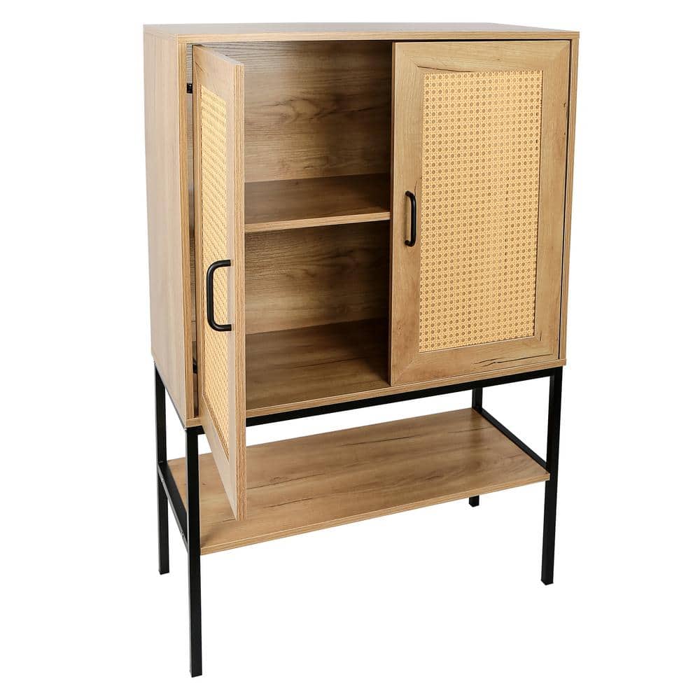 31.5 in. W x 15 in. D x 47.2 in. H Bathroom Beige Linen Cabinet