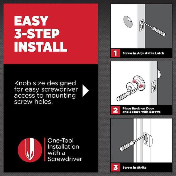 Kwikset Juno Satin Nickel Entry Door Knob Featuring SmartKey