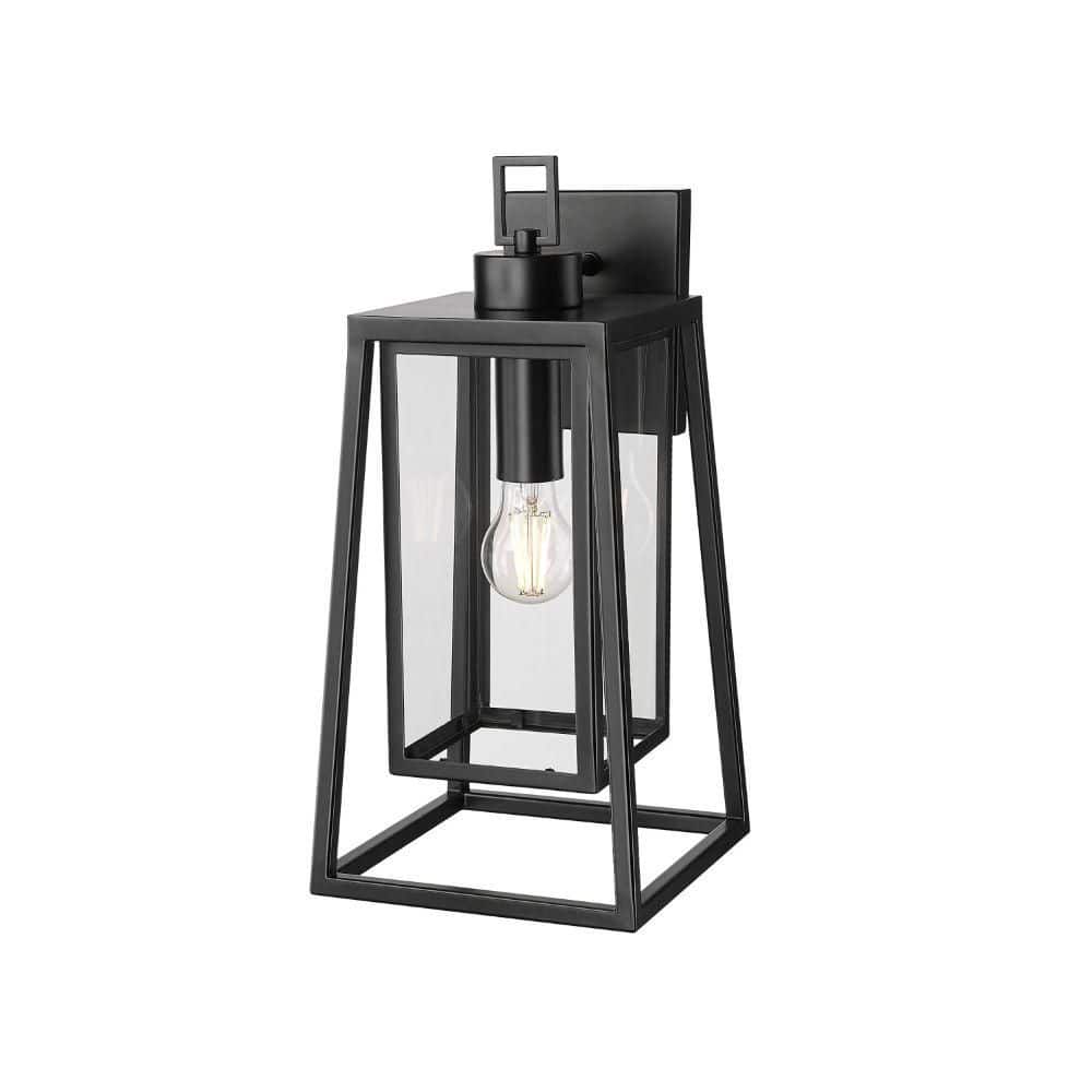 Denzell 17.25 in. High 1-Light Outdoor Wall Sconce-Powder Coated Black price history on PriceWatchPro