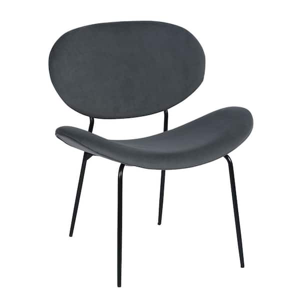 Homy Casa Globe Grey Velvet Upholstered Side Dining Chair