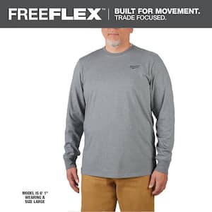 Milwaukee Men's X-Large Gray Cotton/Polyester Long-Sleeve Hybrid