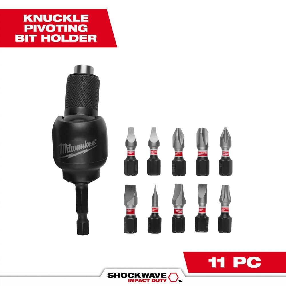 Milwaukee 30 Deg. Knuckle Bit Holder Set (11-Piece) 48-32-2301