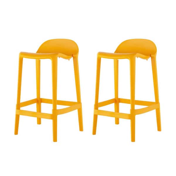 Lagoon Joyous Orange Counter Stool (Set of 2)