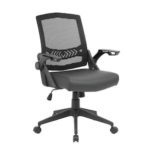 Black Mesh Flip Arm Task Chair