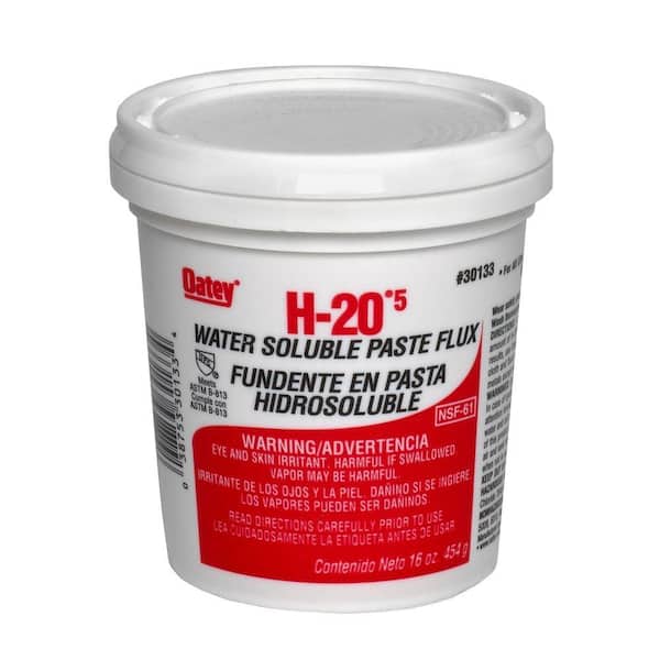 Oatey H 20 16 Oz Lead Free Water Soluble Solder Flux Paste 30133 The Home Depot