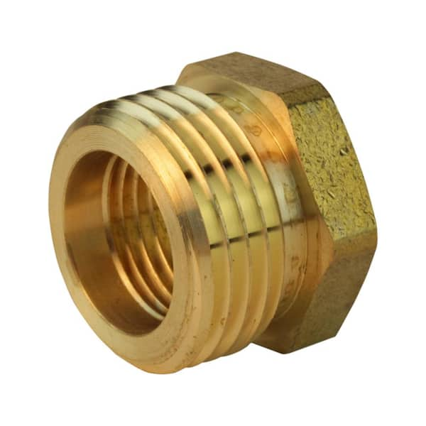 Brass Compression Fitting, 3/16 Tube to 1/8 NPT, Straight 