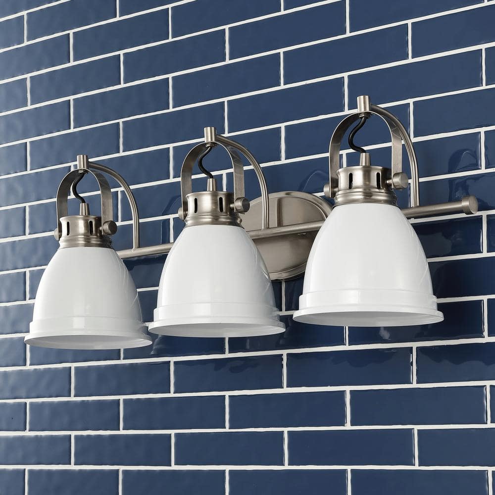 Phineas 25.5" Satin White Bohemian Iron LED Vanity Light