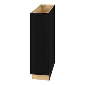 Avondale 9 in. W x 24 in. D x 34.5 in. H Ready to Assemble Plywood Shaker Base Kitchen Cabinet in Raven Black