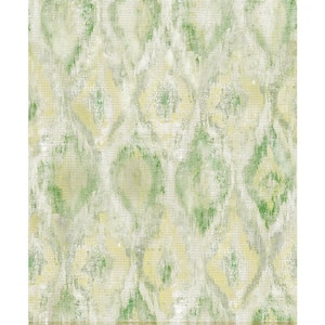 Gilboa Green Ikat Paper Strippable Roll (Covers 57.8 sq. ft.)