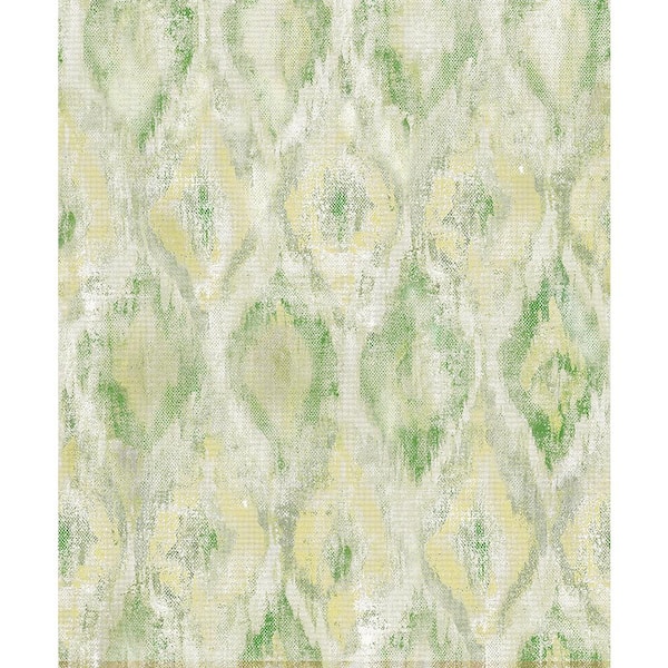 Advantage Gilboa Green Ikat Paper Strippable Roll (Covers 57.8 sq. ft.)