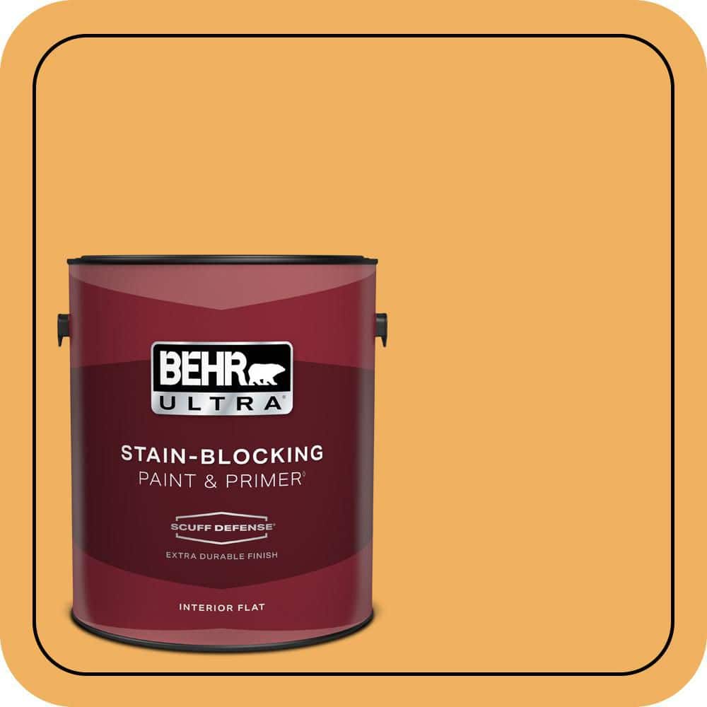 1 gal. #PMD-74 Sweet Honey Extra Durable Flat Interior Paint & Primer price history on PriceWatchPro