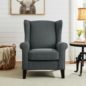 Larkyn Charcoal Gray Upholstered Accent Chair
