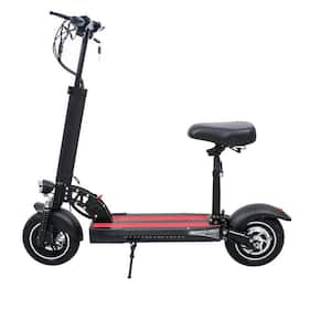 2-Wheels 500-Watt 48-Volt 12.5ah E- Scooters Off Road Foldable 10 in. L Range E-Scooter with Seat