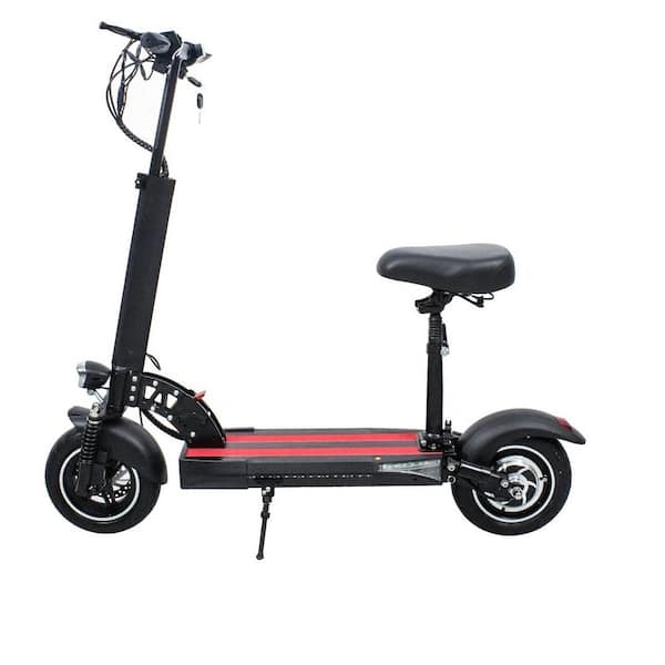 Aoibox 2-Wheels 500-Watt 48-Volt 12.5ah E- Scooters Off Road Foldable 10 in. L Range E-Scooter with Seat
