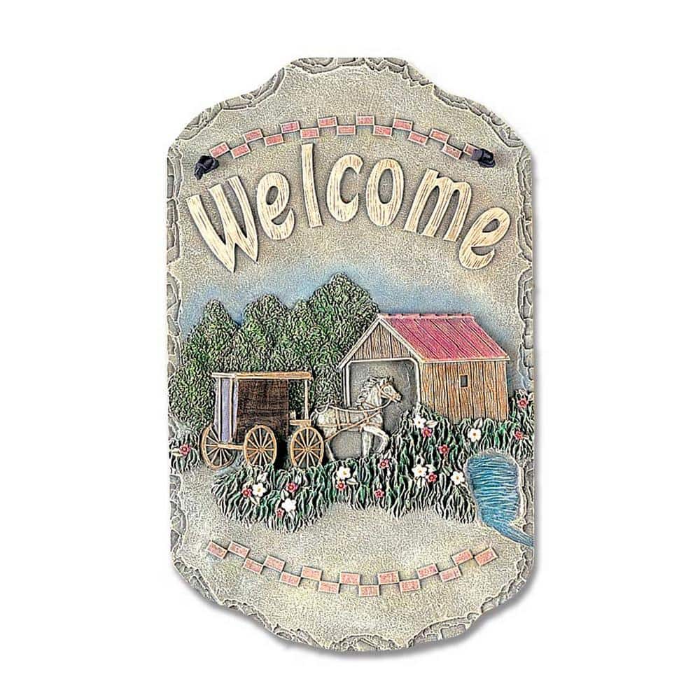 7.75 in. x 13 in. Multicolor Buggy by Polyresin Wall Art