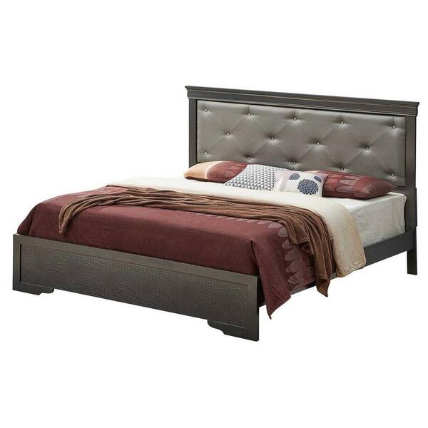 AndMakers Lorana Metalic Black Queen Panel Beds PFG6502BQB2 The Home Depot