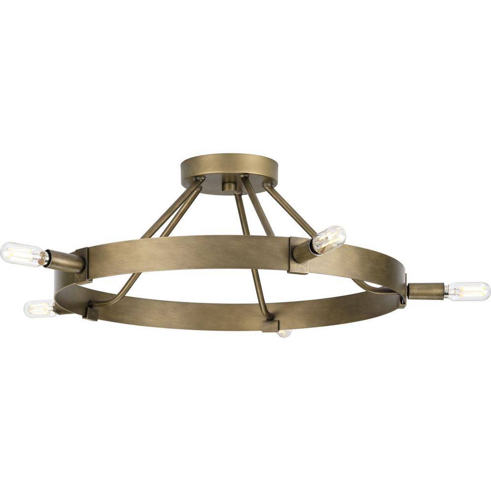 Breckenridge Aged Bronze 22.5" Semi Flush Mount Light