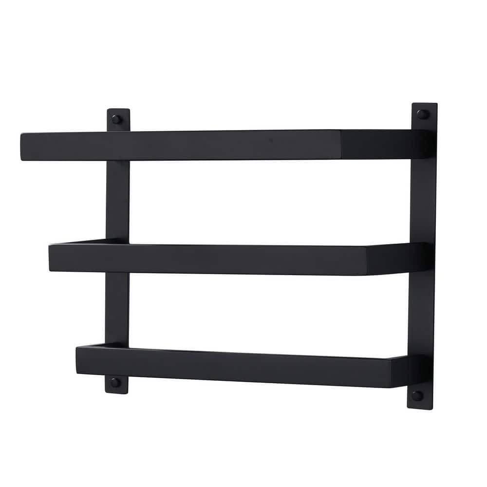 Square 16 in Wall Mounted Towel Rack Single Towel Holder in Matte Black price history on PriceWatchPro